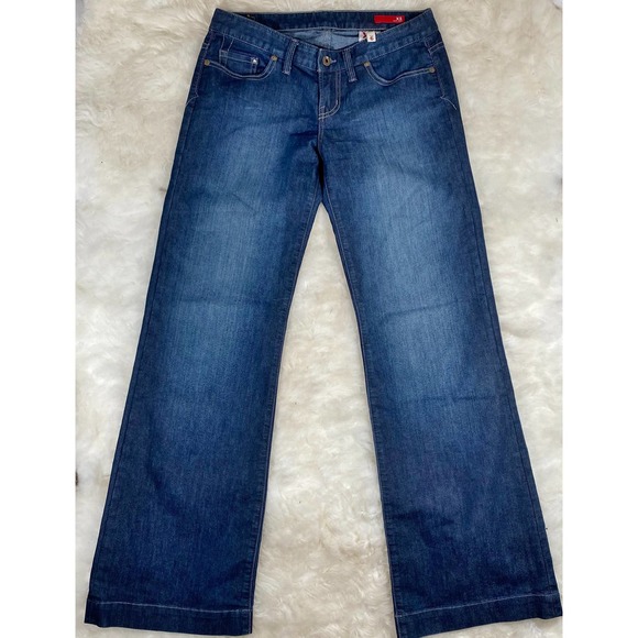 X2 Quality Denim Woman's Dark Wash Boot Cut Stretch Jeans Sz 6 - Picture 2 of 9